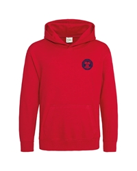 Red Embroidered Hoodie 