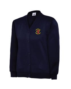 Navy Embroidered Cardigan 