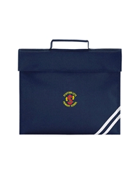 Navy Embroidered Book Bag 
