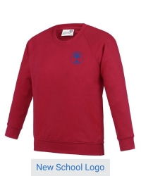 Red Embroidered Sweatshirt (New Logo)