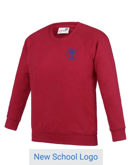 Red Embroidered Sweatshirt (New Logo)