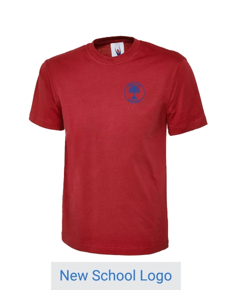 Red Embroidered T-Shirt (New Logo)