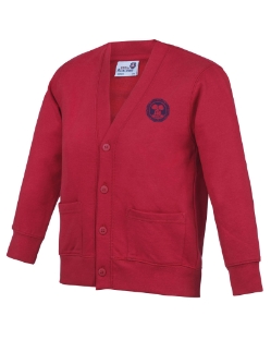 Red Embroidered Cardigan
