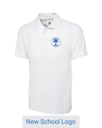White Embroidered Polo Shirt (New Logo)