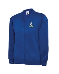 Royal Blue Embroidered Cardigan 