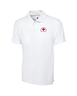 White Embroidered Polo Shirt 