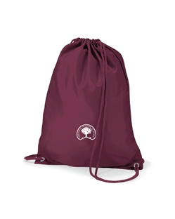 Maroon Embroidered P.E Bag 