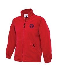 Red Embroidered Fleece 