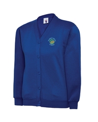 Royal Blue Embroidered Cardigan 